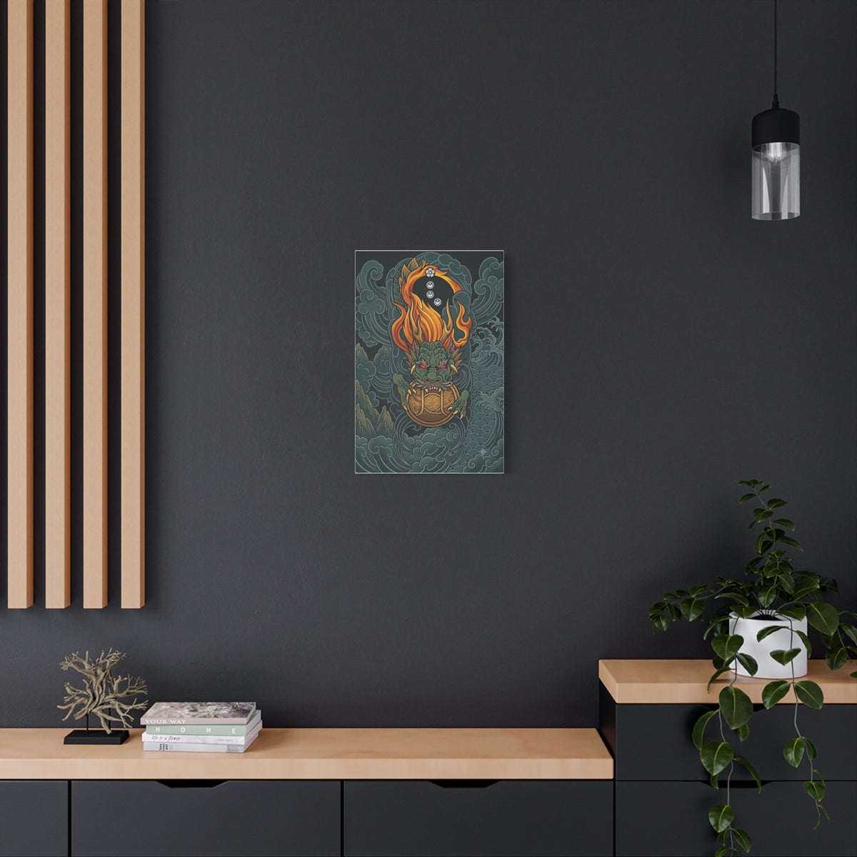 Canvas Wall Art | Dragon Guardian | Mythic Asian Dragon Matte Print