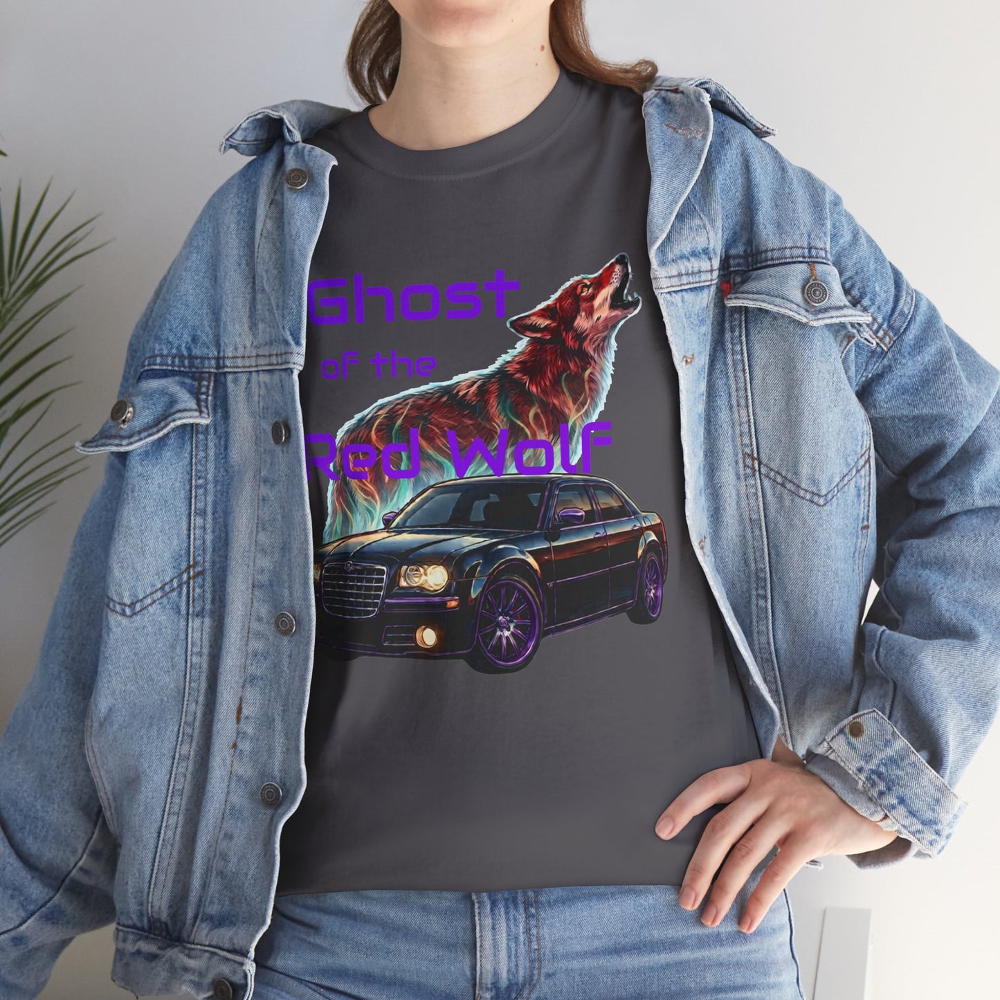 Ghost of the Red Wolf T‑Shirt — Bold Wolf Graphic Streetwear