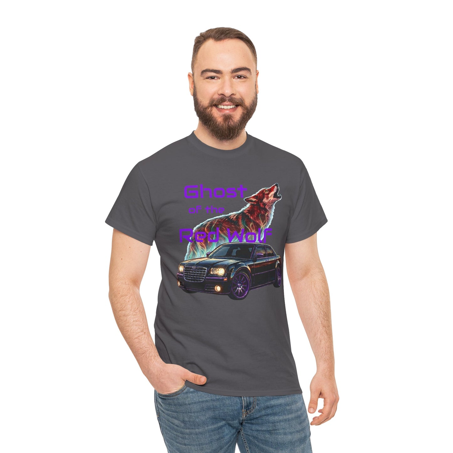 Ghost of the Red Wolf T‑Shirt — Bold Wolf Graphic Streetwear