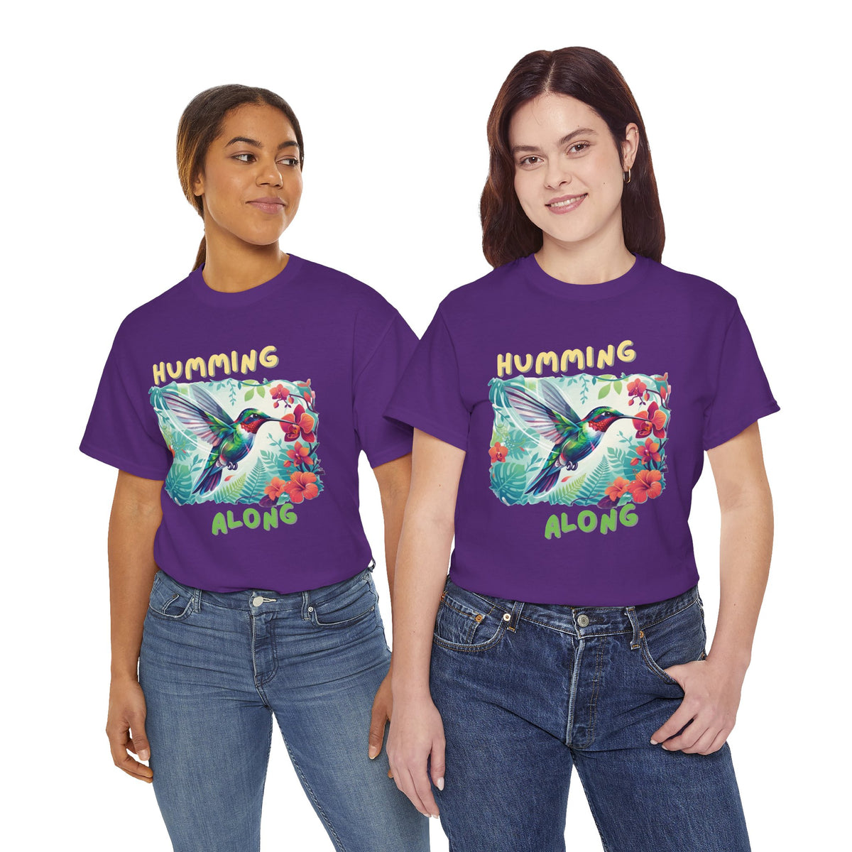 Graphic T-Shirt | Humming Along Hummingbird | Tropical Floral Streetwear