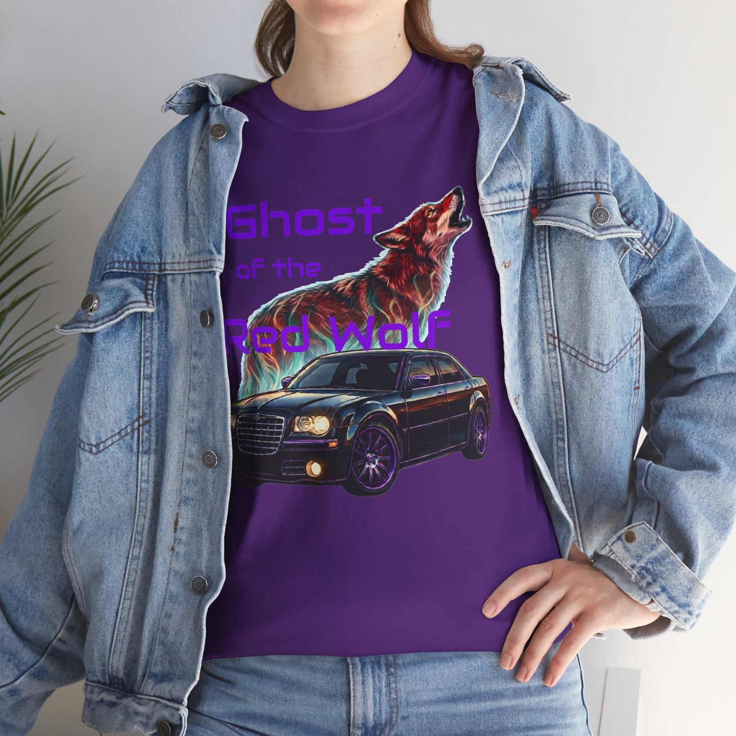 Ghost of the Red Wolf T‑Shirt — Bold Wolf Graphic Streetwear