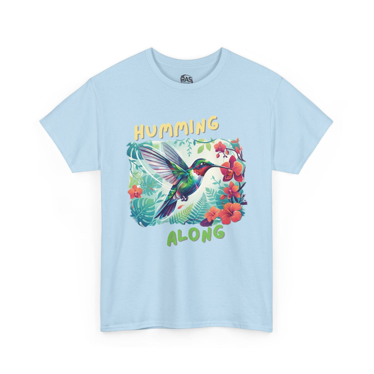 Graphic T-Shirt | Humming Along Hummingbird | Tropical Floral Streetwear