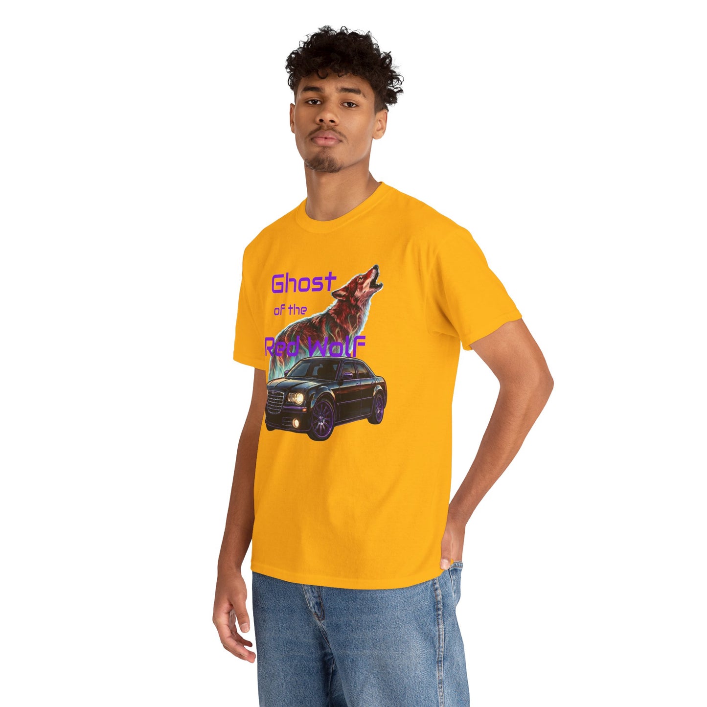 Ghost of the Red Wolf T‑Shirt — Bold Wolf Graphic Streetwear