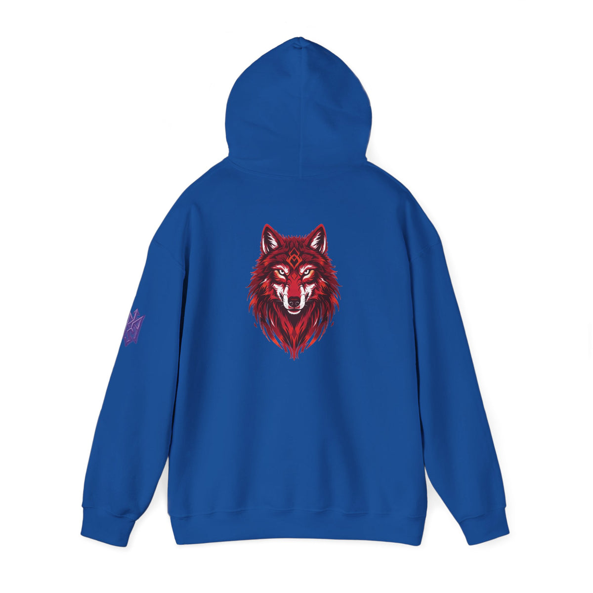 Pullover Hoodie | Ghost of the Red Wolf | Wolf Head Back Graphic