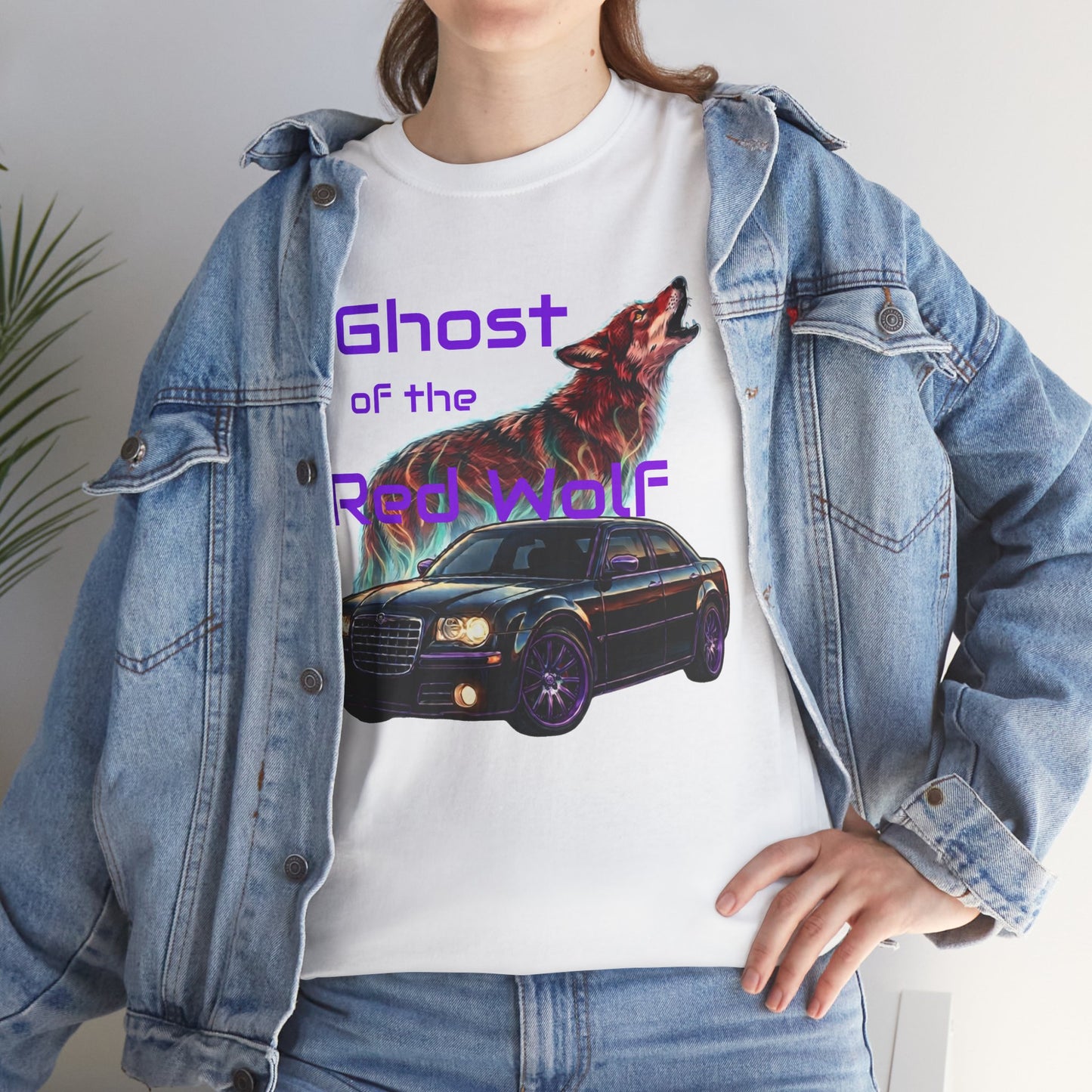 Ghost of the Red Wolf T‑Shirt — Bold Wolf Graphic Streetwear