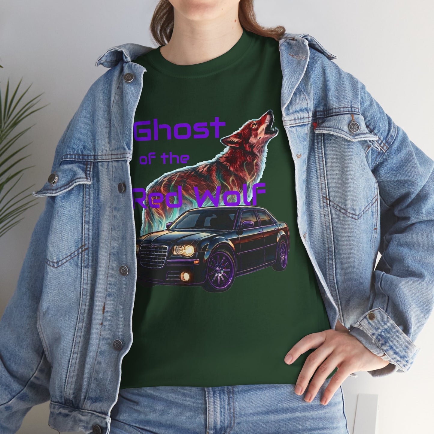 Ghost of the Red Wolf T‑Shirt — Bold Wolf Graphic Streetwear