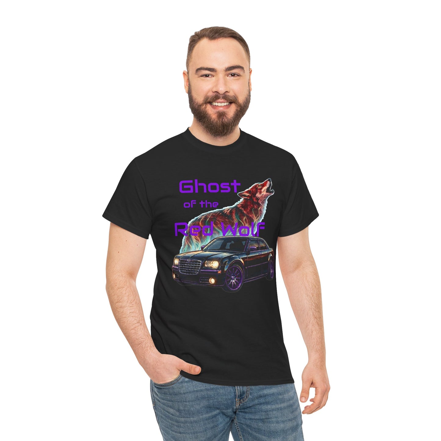 Ghost of the Red Wolf T‑Shirt — Bold Wolf Graphic Streetwear