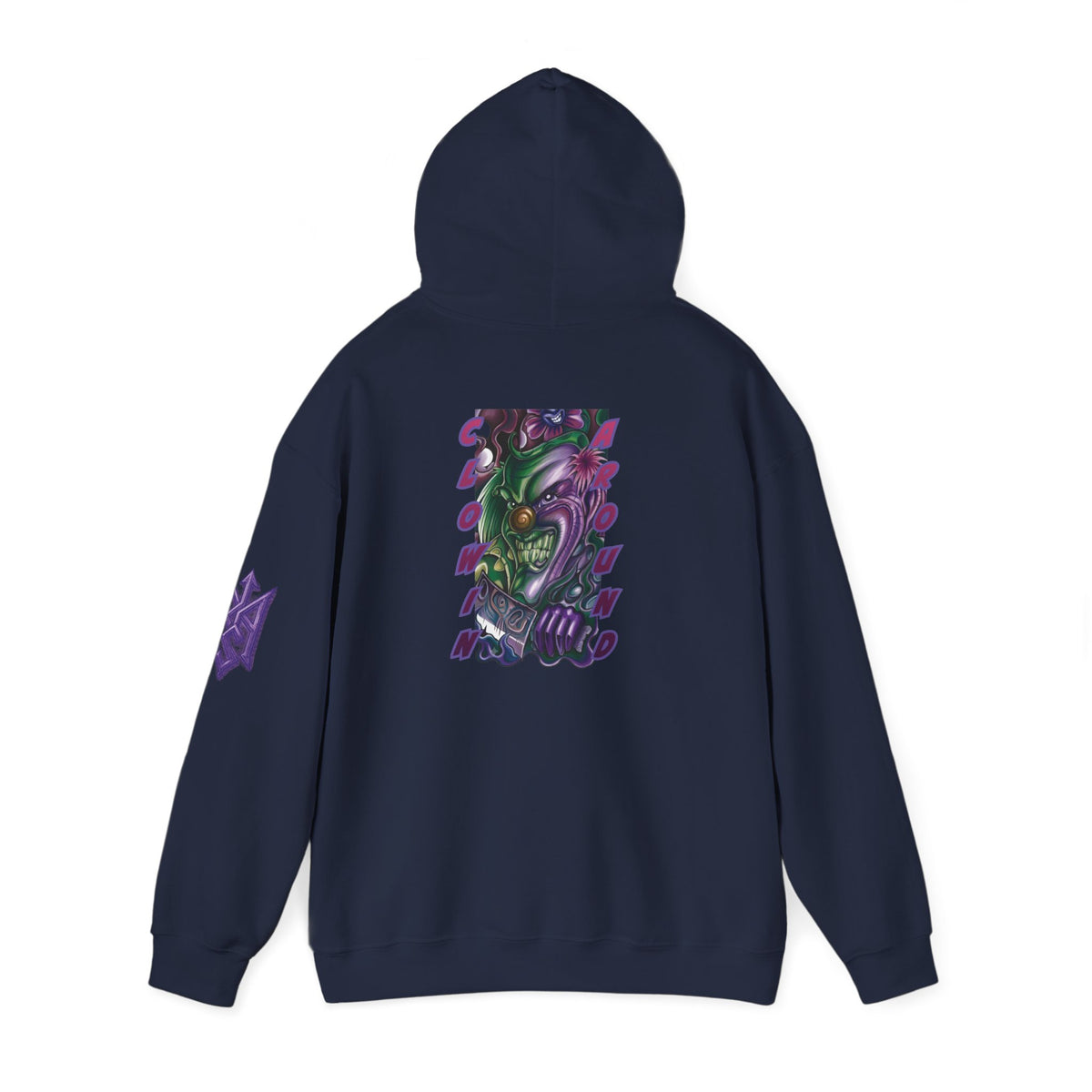 Pullover Hoodie | Clownin' Around | Neon Clown Vintage Comic Streetwear