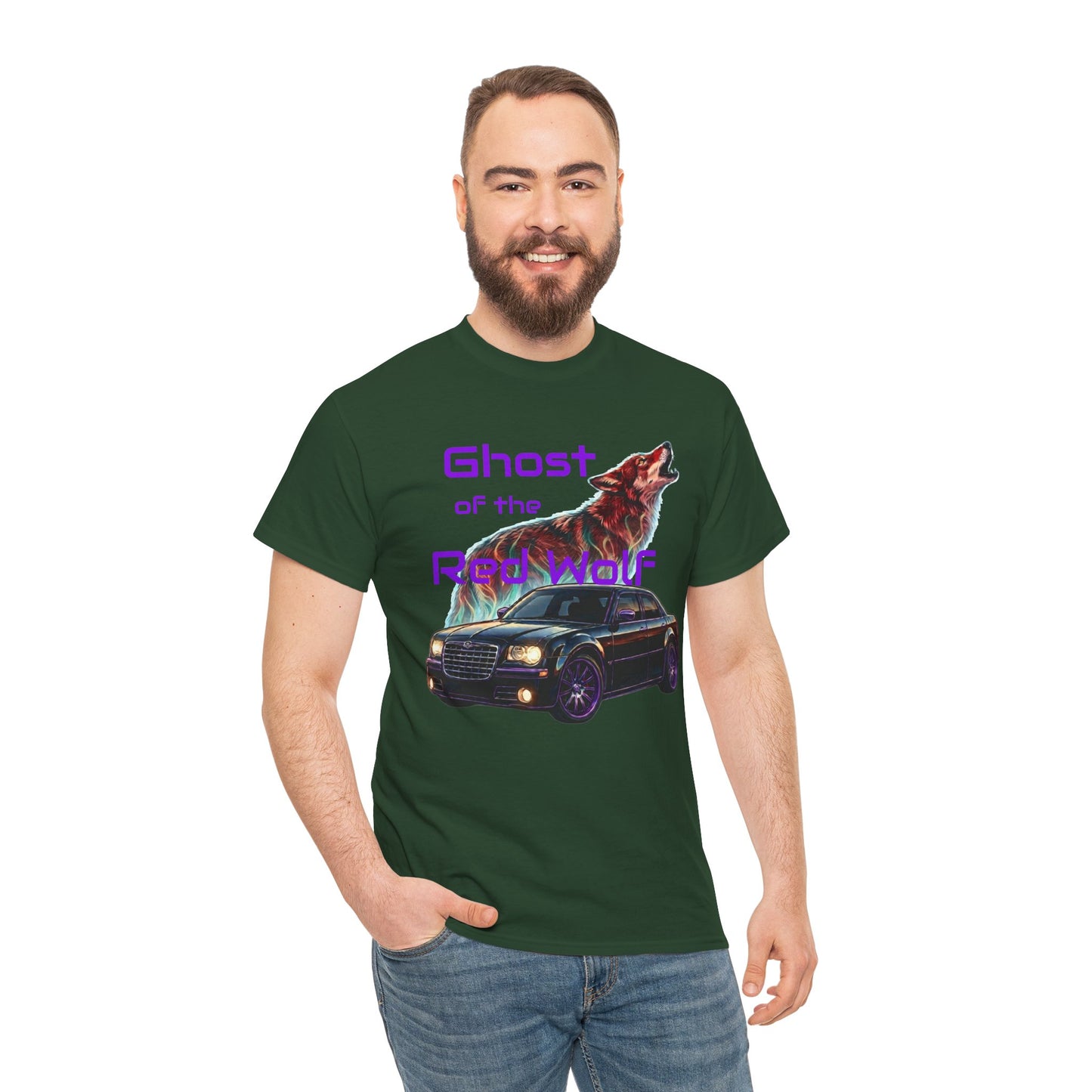 Ghost of the Red Wolf T‑Shirt — Bold Wolf Graphic Streetwear
