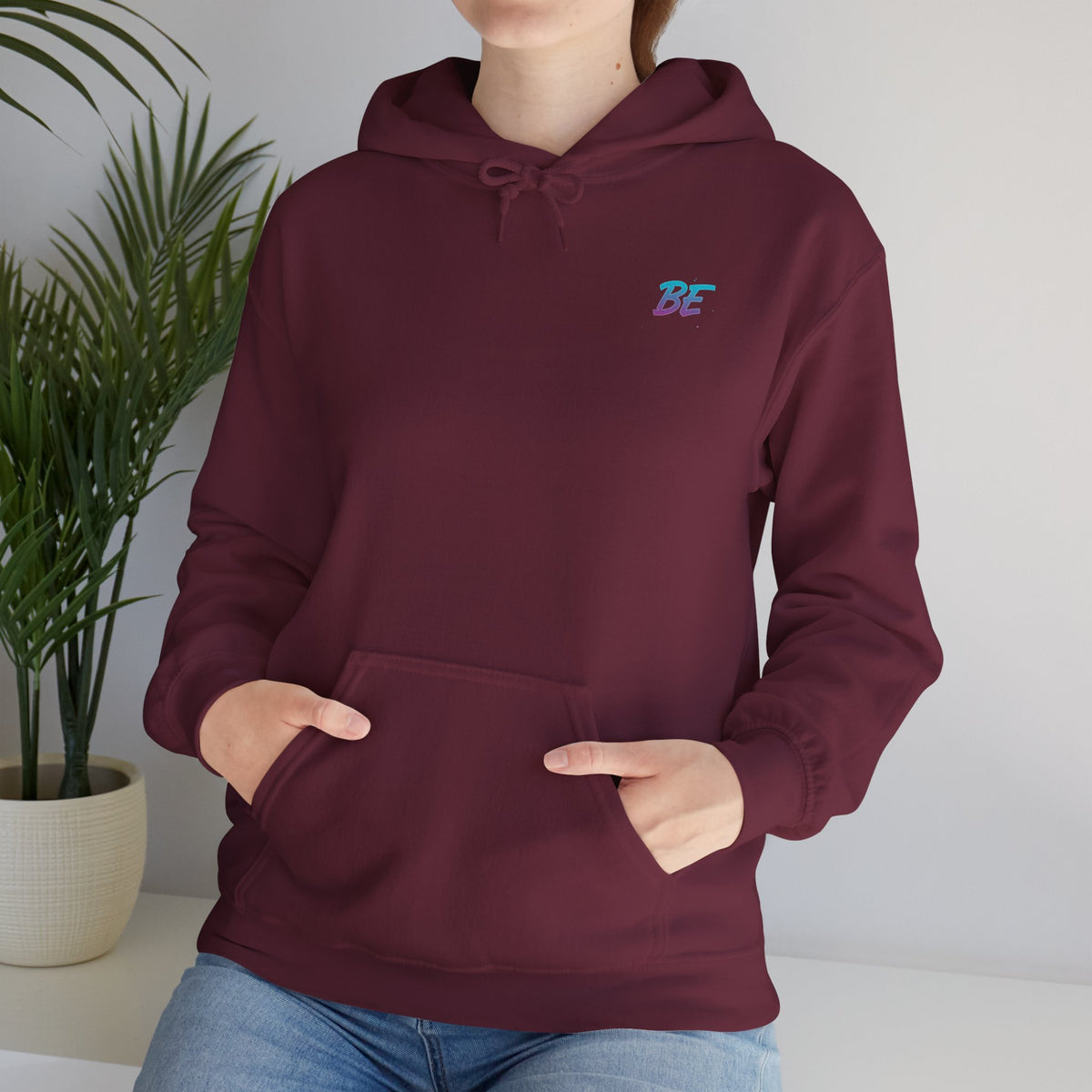Pullover Hoodie | Just Be You | Inspirational Graphic Hooded Sweatshirt