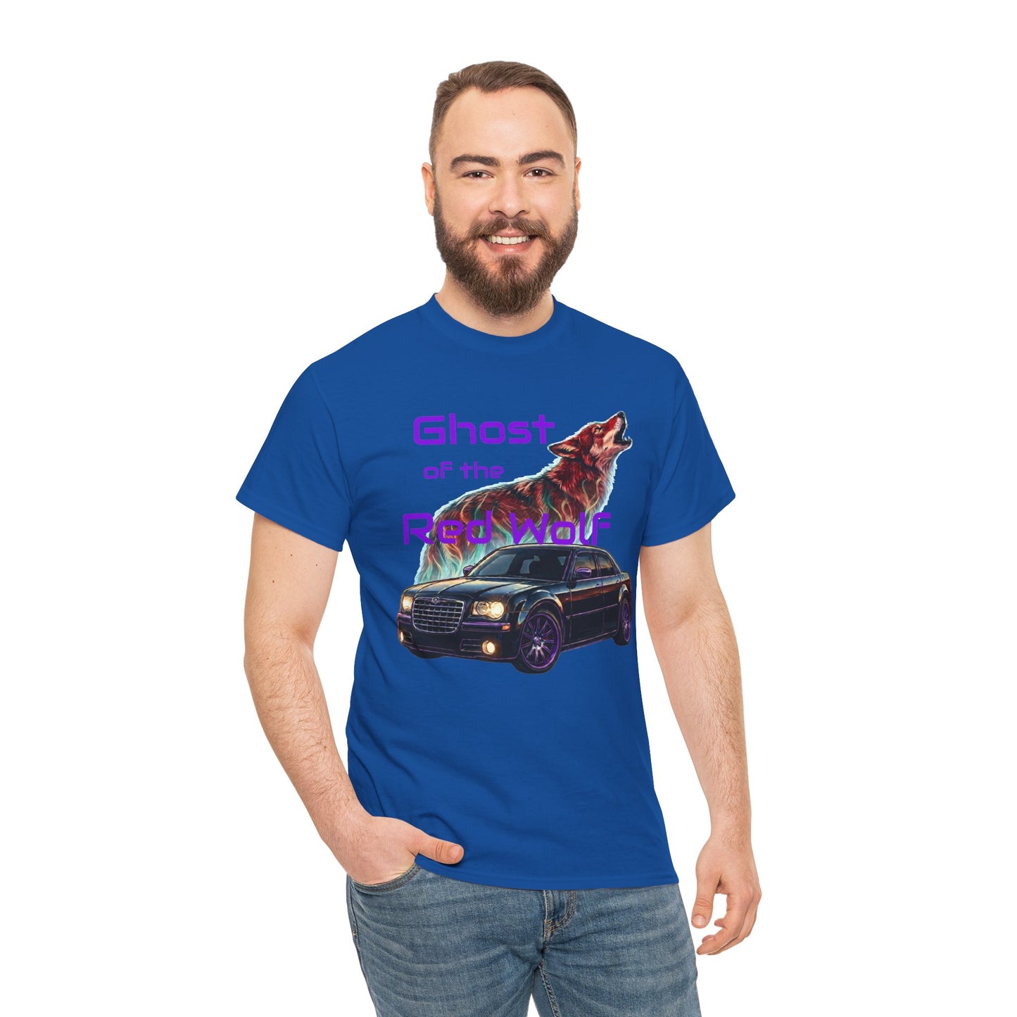 Ghost of the Red Wolf T‑Shirt — Bold Wolf Graphic Streetwear