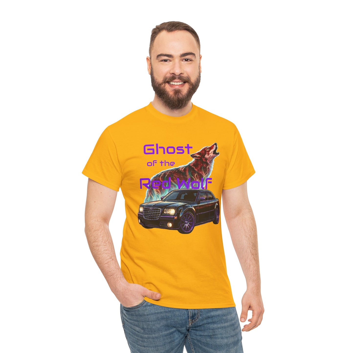Ghost of the Red Wolf T‑Shirt — Bold Wolf Graphic Streetwear