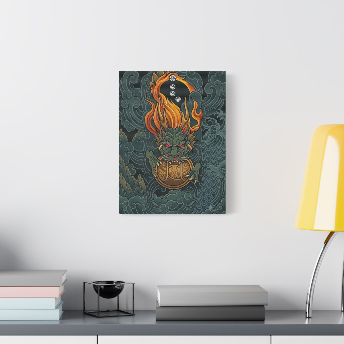 Canvas Wall Art | Dragon Guardian | Mythic Asian Dragon Matte Print