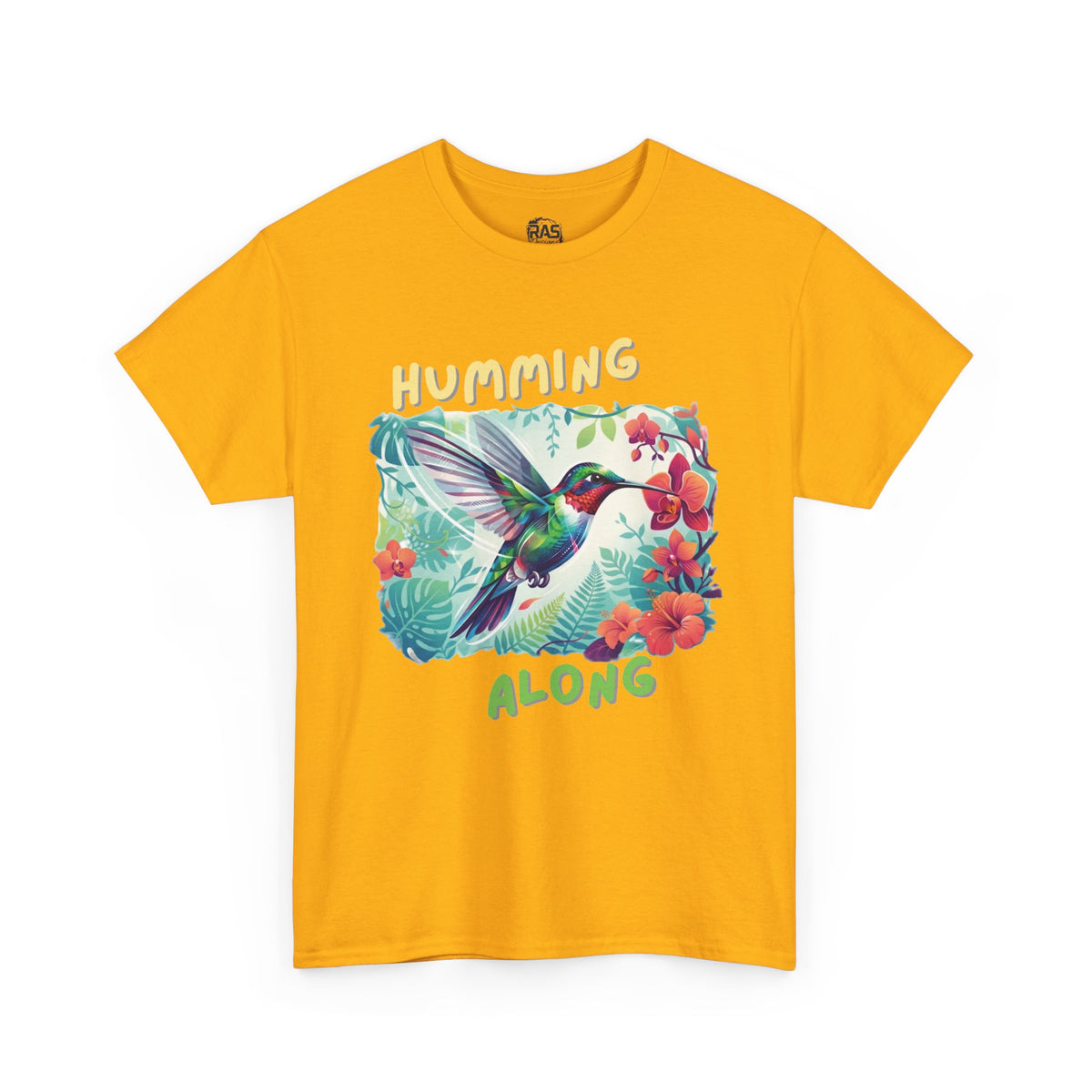 Graphic T-Shirt | Humming Along Hummingbird | Tropical Floral Streetwear