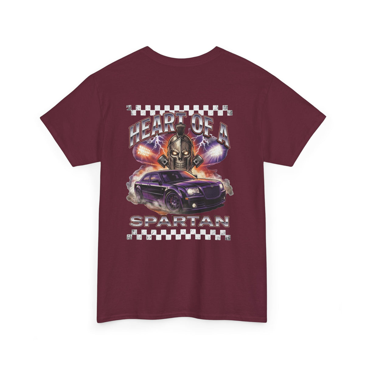 Graphic T-Shirt | Heart of a Spartan | Retro Racing Muscle Car Tee