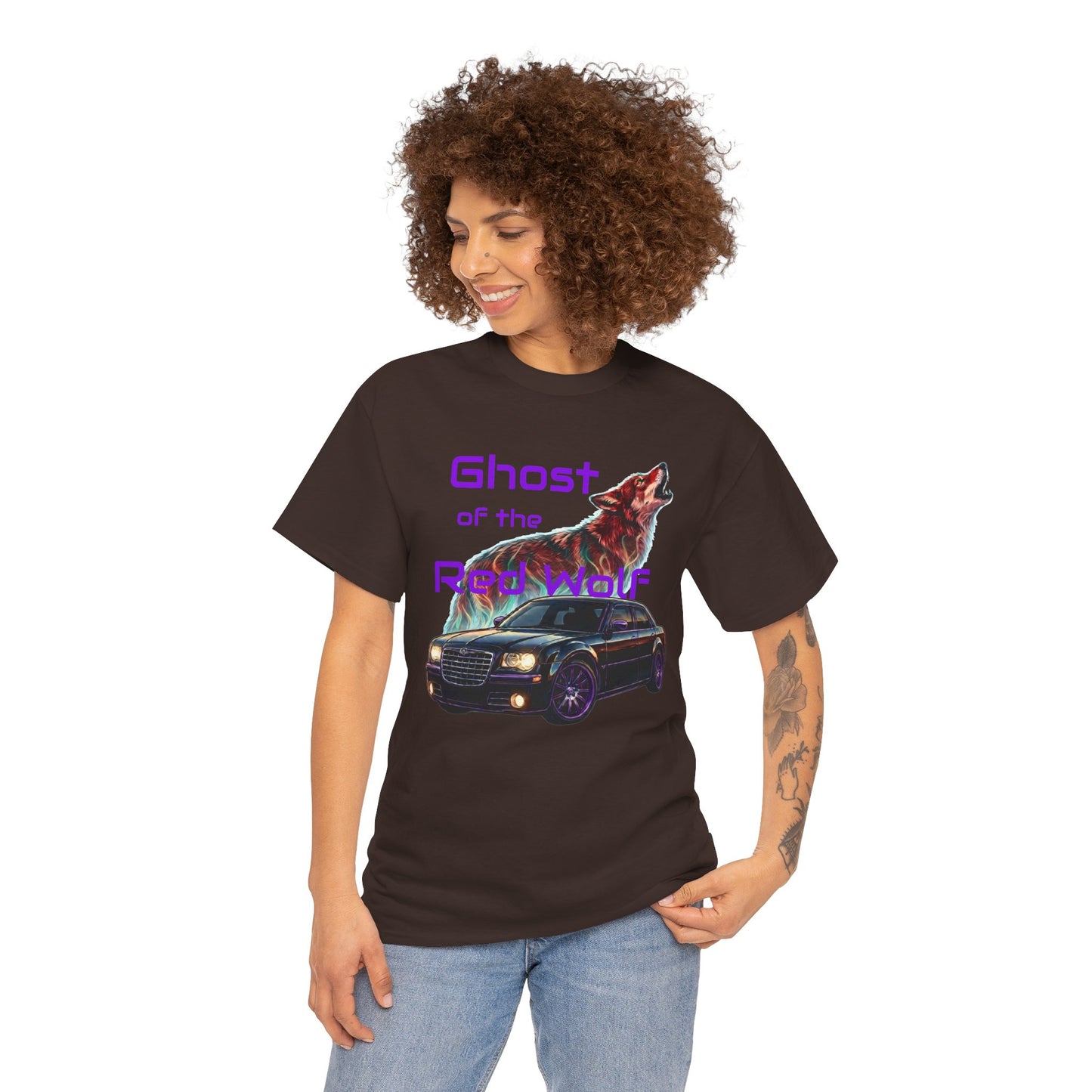 Ghost of the Red Wolf T‑Shirt — Bold Wolf Graphic Streetwear