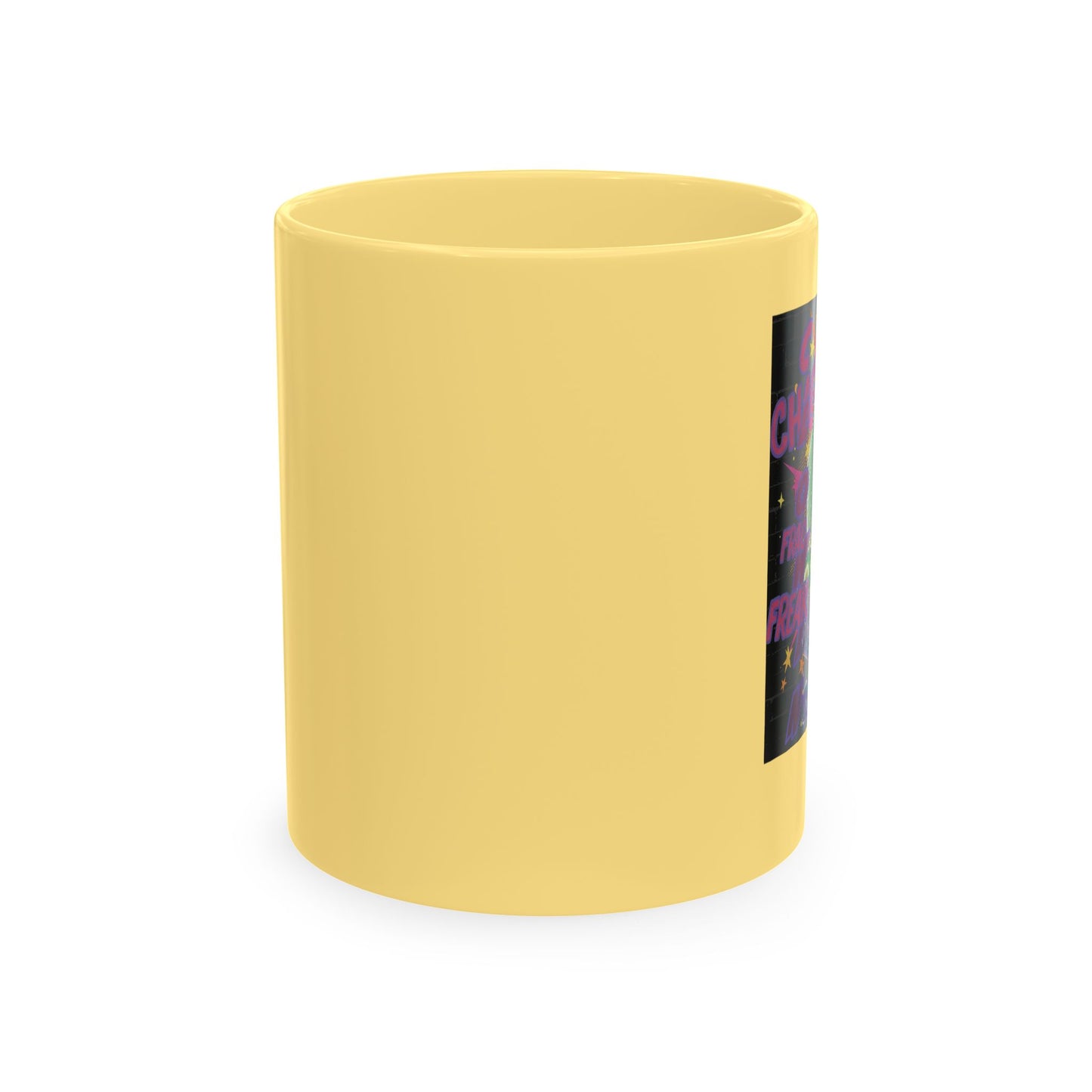 Clownin' Around Ceramic Coffee Mug — Neon Clown Graphic Art Drinkware