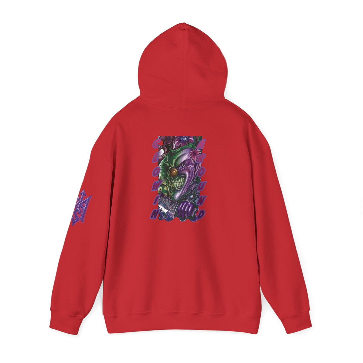 Pullover Hoodie | Clownin' Around | Neon Clown Vintage Comic Streetwear