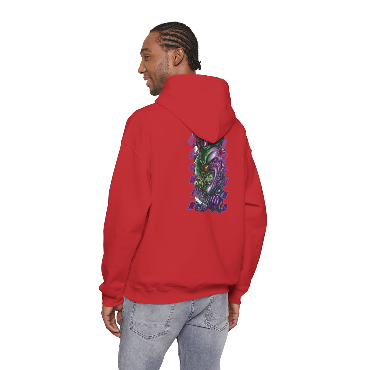 Pullover Hoodie | Clownin' Around | Neon Clown Vintage Comic Streetwear